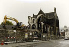 St. Peter's Church, Machon Bank being demolished