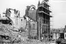 Demolition of St. Peter C. of E. Church, Machon Bank with housing on Empire Road in the background