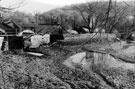 Repair work to Abbeydale Works Dam (Tyzack's Dam) and Sluices, looking towards  Abbeydale Industrial Hamlet Museum former premises of W. Tyzack, Sons and Turner Ltd.