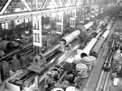 English Steel Corporation, River Don Works, South Machine Shop. Boring boiler drums, plus group of upset forged rotor discs.