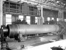 English Steel Corporation, River Don Works, South Machine Shop - boring a boiler drum for Tallawara power station, Australia