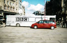 BBC Radio Sheffield Outside Broadcast Bus and Car, Fargate