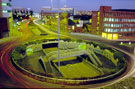 Furnival Gate roundabout looking up Eyre Street towards Arundel Gate showing (right) Arundel House, offices