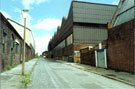 Forncett Street from the junction with Atlas Street looking towards Firth Brown Tools Ltd. (right) with the premises of  No. 190, J.N.C. Welding  Services extreme right