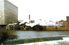 Walk Mill Weir, River Don  from Effingham Street looking across to the Don Steel Works former premises of Hobson Houghton and Co. Ltd., steel rollers