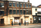 Former premises of No. 100 Davidson and Co. (Steel Stamps) Ltd., mark makers, and No. 94 The Saddle public house, West Street