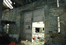 Barn door and yard, Mosborough Hall Farm buildings