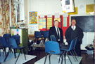 Classroom interior, Hucklow Road School with headteacher on the left