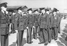 Air Vice-Marshall W.E.Theak, Air Officer Commanding 90 Group Inspection, R.A.F. Norton