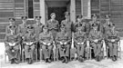 Air Vice-Marshall W.E.Theak, Air Officer Commanding 90 Group Inspection, R.A.F. Norton with Wing Commander Ken A Mummery on the right of the AOC who is front row centre