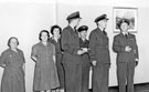 Air Vice-Marshall W. E. Theak, Air Officer Commanding 90 Group Inspection, R.A.F. Norton