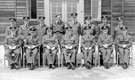 Air Vice-Marshall W.E.Theak, Air Officer Commanding 90 Group (centre); Wing Commander Ken A Mummery (3rd from right) and other Officers, R.A.F. Norton during A.O.C.'s Inspection, R.A.F. Norton 1953