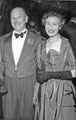 Wing Commander Ken A. Mummery, R.A.F. Norton and wife Sally (Isabel) dressed for a ball mid 1950's