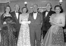 Wing Commander Ken A. Mummery, R.A.F. Norton (centre) and wife Sally (Isabel) and other dignitaries dressed for the Summer Ball mid 1950's