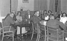 Mess Dinner, R.A.F. Norton mid 1950's with Tug Wison end of table and Wing Commander Ken A. Mummery 3rd from left