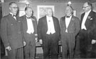 Mess Dinner, R.A.F. Norton mid 1950's with the Master Cutler centre; Flt. Lt. Gibb left and Ken A Mummery 2nd right