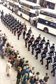 View: v03388 1st Battalion The York and Lancs Regiment, parade down High Street after presentation of  their new Colours by Right Hon. The Earl of Scarborough