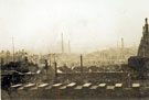 View of Steel Works from a garden probably in the Brightside area