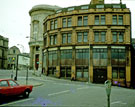 Derelict Needham Engineering Co. Ltd., former premises of Yorkshire Motor Car Co. Ltd. (one of the first buildings to have a vehicle lift, the lift house is visible on the roof), Townhead Street and No 10, Pinfold Street  