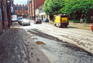 Clearing up after the flood, Nursery Street looking towards The Wicker