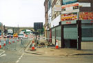 The Wicker at the junction of Willey Street showing Imran's Diner closed due to the flood