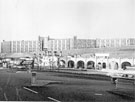 Sheaf Square roundabout looking towards Sheffield Midland railway station with Park Hill Flats in the background