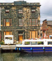 Derelict Sheaf Works by moorings of the  Sheffield and South Yorkshire Navigation