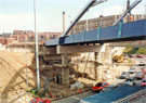 Construction of Park Square Supertram Bridge