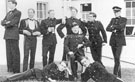 P Battery officers of the 271 (Sheffield Artillery Volunteers) regiment, Royal Artillery (Territorial Army) at Penally