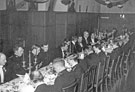 Last regimental dinner at the Norfolk Barracks, 271 (Sheffield Artillery Volunteers), Royal Artillery, Territorial Army 