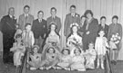 May Queen Lorna Williamson and Sunday School Captain Robert Lamb at Montgomery Methodist Chapel, corner of Union Road/Oakdale Road