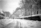 Snow following a blizzard on Manchester Road which took place 24-26 February 1933