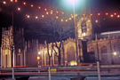 Sheffield Cathedral illuminated and Christmas illuminations