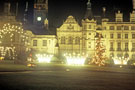Sheffield Town Hall and Peace Gardens with Christmas illuminations