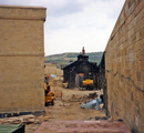 Former Hillsborough Barracks, view down the south-east wall