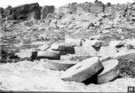 Stanage Edge, Hallam Moors, showing old quarry used in the production of millstones, in foreground Stanage Edge, Hallam Moors, showing old quarry used in the production of millstones, in foreground