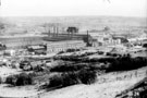View from Wincobank Hill looking towards River Don Works with the Gun Shop in the background and allotments in the foreground