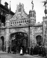 Decorative arch on Commercial Street for the royal visit of Queen Victoria
