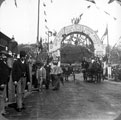 Decorative arch for the royal visit of Queen Victoria at end of St. Mary's Road, leading to Granville Road and Norfolk Park