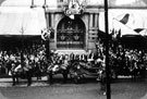 View: w00276 Queen Victoria arrives at the Town Hall, Pinstone Street, for the official opening
