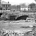 Sheffield Flood, Hillsborough Bridge, Langsett Road, Shakespeare Inn and Blue Ball public house, Bradfield Road, in background