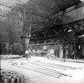Interior of a foundry, most probably at Sanderson Kayser Ltd., Attercliffe Steel Works, Newhall Road