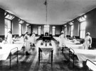 Interior of a hospital, most probably King Edward VII Hospital, Rivelin