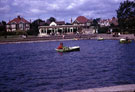 Boating lake in Millhouses Park. Houses on Abbeydale Road South in background