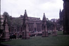 Cathedral SS. Peter and Paul forecourt showing the old gate posts, looking towards Church Street and Cutlers Hall