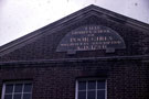 Plaque on the former Girls' Charity School, St. James' Row. The school, established in 1786, relocated from St. James' Row to Mount Pleasant, Sharrow Lane, in 1874. Plaque on the former Girls' Charity School, St. James' Row. The school, established in 1786, relocated from St. James' Row to Mount Pleasant, Sharrow Lane, in 1874.