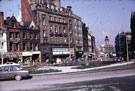 Fargate and Goodwin Fountain, Town Hall Square. Bank Chambers on left Fargate and Goodwin Fountain, Town Hall Square. Bank Chambers on left