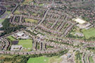Shirecliffe Junior School, Penrith Road. Longley Avenue and Herries Road, centre. Watermead Nursery Infant School, Barrie Crescent and Moonshine Reservoir, in background, top right