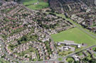 Greenhill Primary School, Greenhill Main Road, foreground, right. Meadow Head Avenue, Allenby Drive and Reney Road, foreground. Parkway Road in background