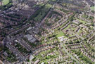 Mundella Primary School, Mundella Place, centre, left. Warminster Road, Ketton Avenue and Warminster Crescent, foreground. Derbyshire lane in background